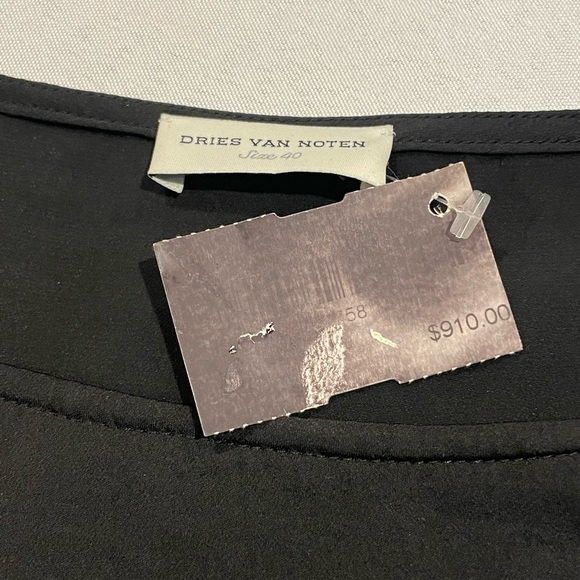 DRIES VAN NOTEN Castilla Bis Black Ruffle Blouse Women’s Size 40 (Medium) - Picture 7 of 10